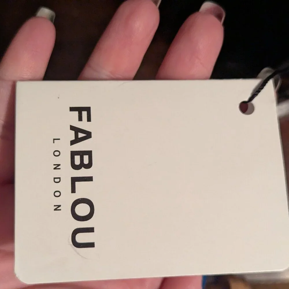 Fablou Chelsea Black Crossbody Bag with Tan Strap BNWT - Picture 8 of 8